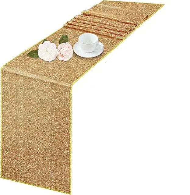 Magzasi sequin table runner 30x180cm with glitter mesh, perfect for weddings, banquets, and festive table decorations