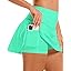 Showlu Smart General Stelle women's high-waisted tennis and golf skirt with pockets, lightweight and breathable activewear for women.
