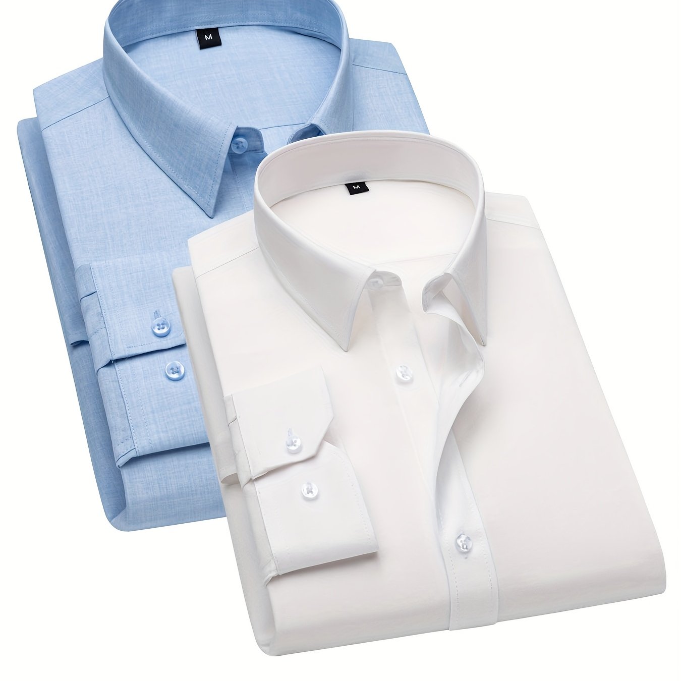 Unisex artificial flax long sleeve casual shirts from Showlu Fashion, shown in a relaxed fit with a collar and button front.