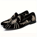 Men's pointed toe slip-on shoes in microfiber leather, crafted for business casual style by SHOWLU FASHION STORE.