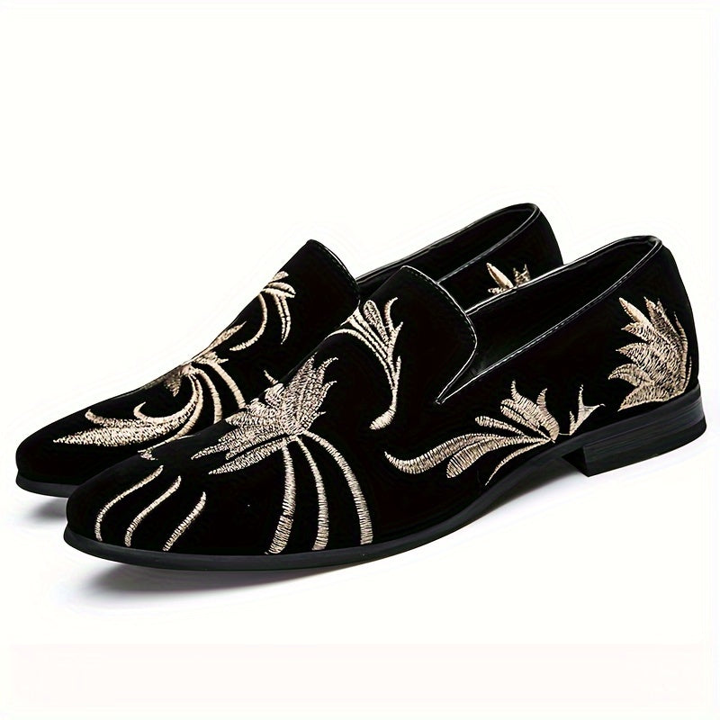 Men's pointed toe slip-on shoes in microfiber leather, crafted for business casual style by SHOWLU FASHION STORE.