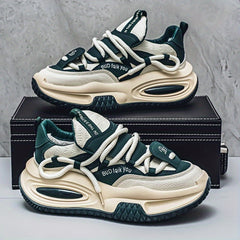 Men'S Shoes New Spring 2025 Collection Thick-soled Anti-slip Wear-resistant Casual And Trendy Shoes Men'S Stylish Versatile And Shock-absorbing Dad Shoes