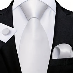 A Set Of 3 Men'S Black, Red, And Blue Solid Color Ties Is An Ideal Choice For Business Events, Weddings, Father'S Day, Valentine'S Day, And Various Holidays As Gifts