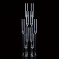 Showlu 10-arm acrylic candelabra, 37.7 inches tall, clear wedding centerpiece with removable lampshade for tables and decor.