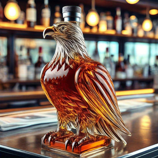 1pc Eagle-Shaped Whiskey & Tequila Bottle - Durable Plastic Travel-Friendly Design, Hand Wash Only, Reusable for Outdoor Travel, Bars, Family Gatherings - Unique Gift for Men & Women, Bar Decoration, Eagle Design, Artistic Dr