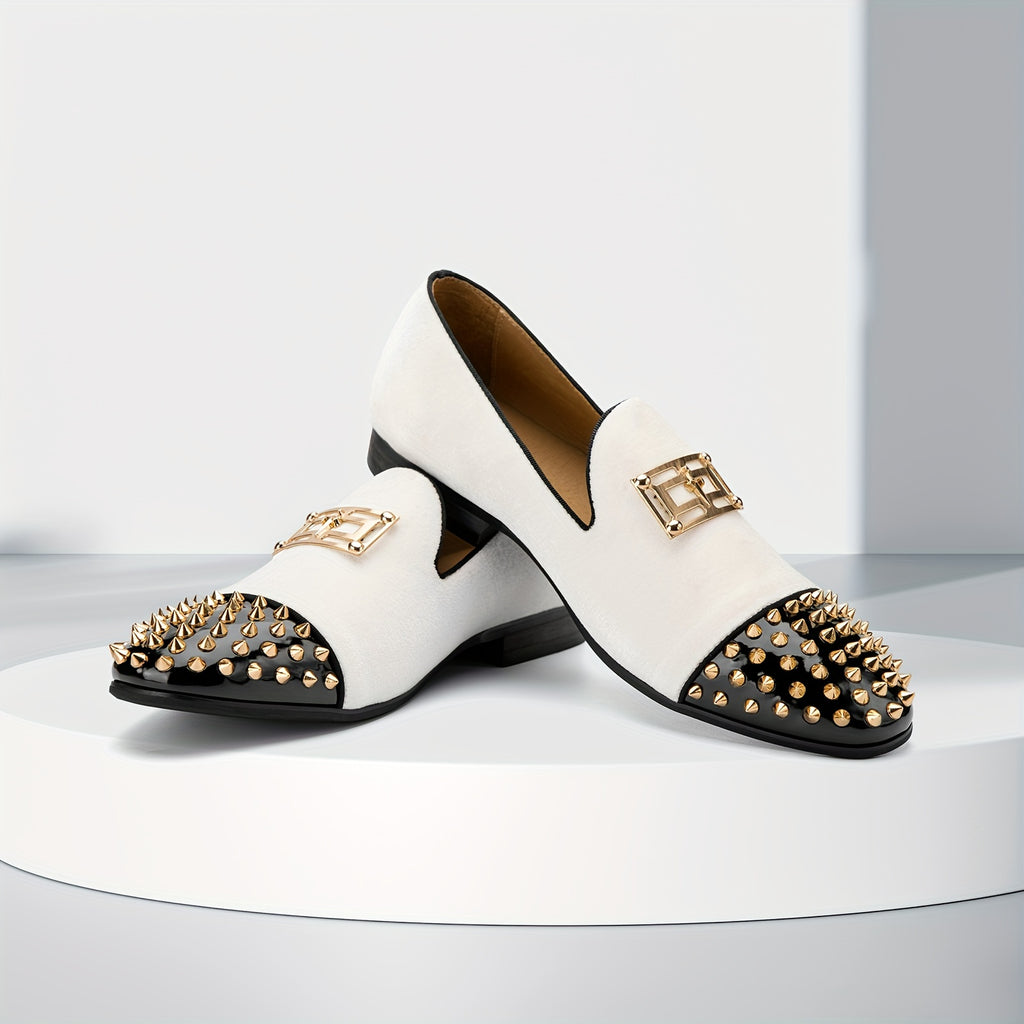 Showlu Men's fashion loafers, comfortable slip-on casual fabric shoes with sleek design, ideal for everyday wear.
