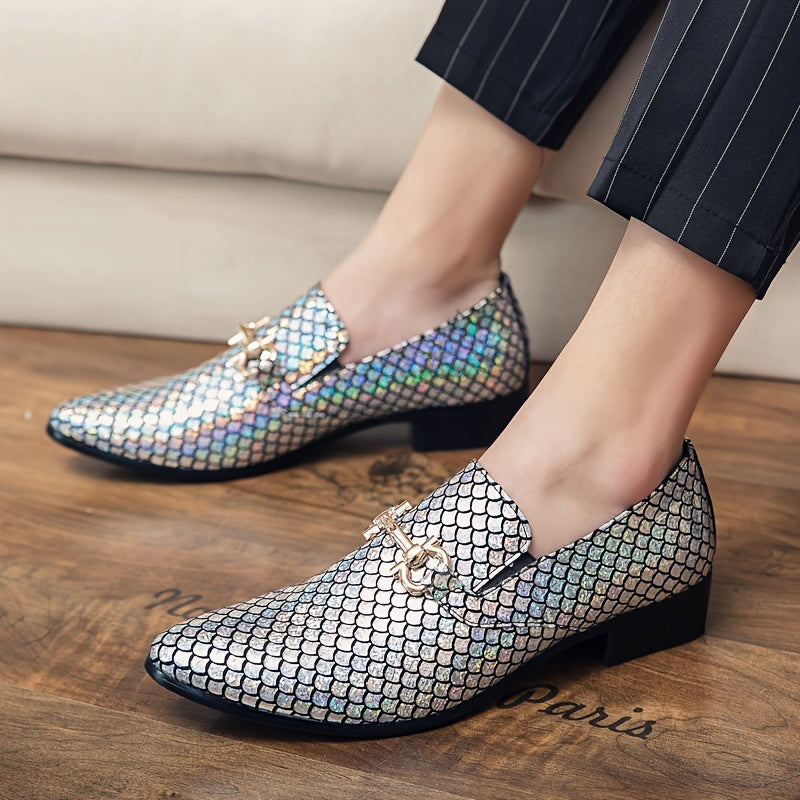 SHOWLU FASHION STORE men's casual slip-on shoes in black PU leather with low top design and comfortable slip-on style.