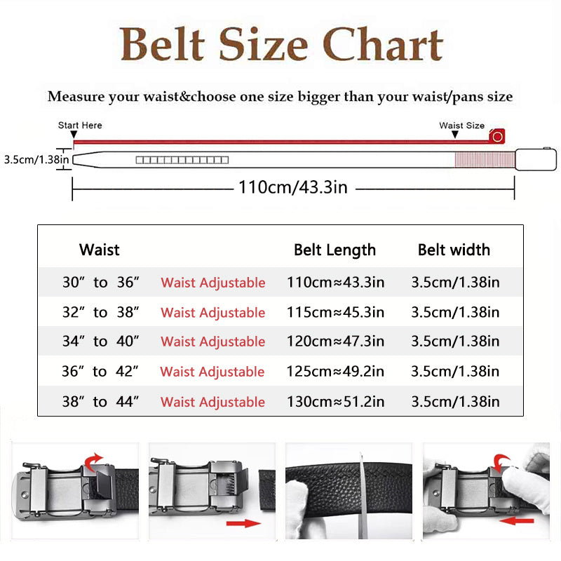 Showlu Men's genuine leather ratchet belts with eagle buckles, 2-pack, stylish and durable accessories for everyday wear.