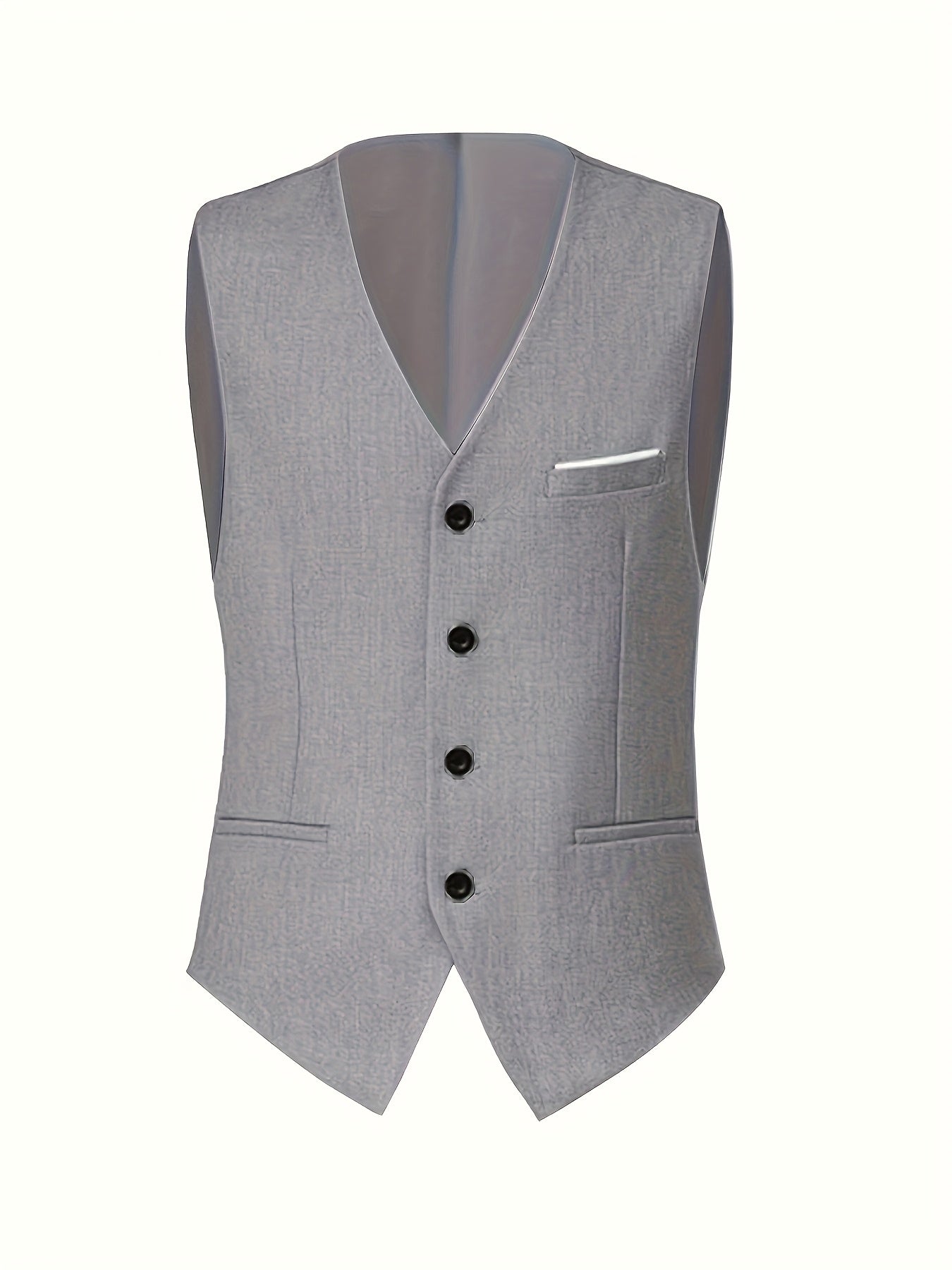 SHOWLU FASHION men's 3-piece suit with shawl collar jacket, matching vest and pants, formal business attire.