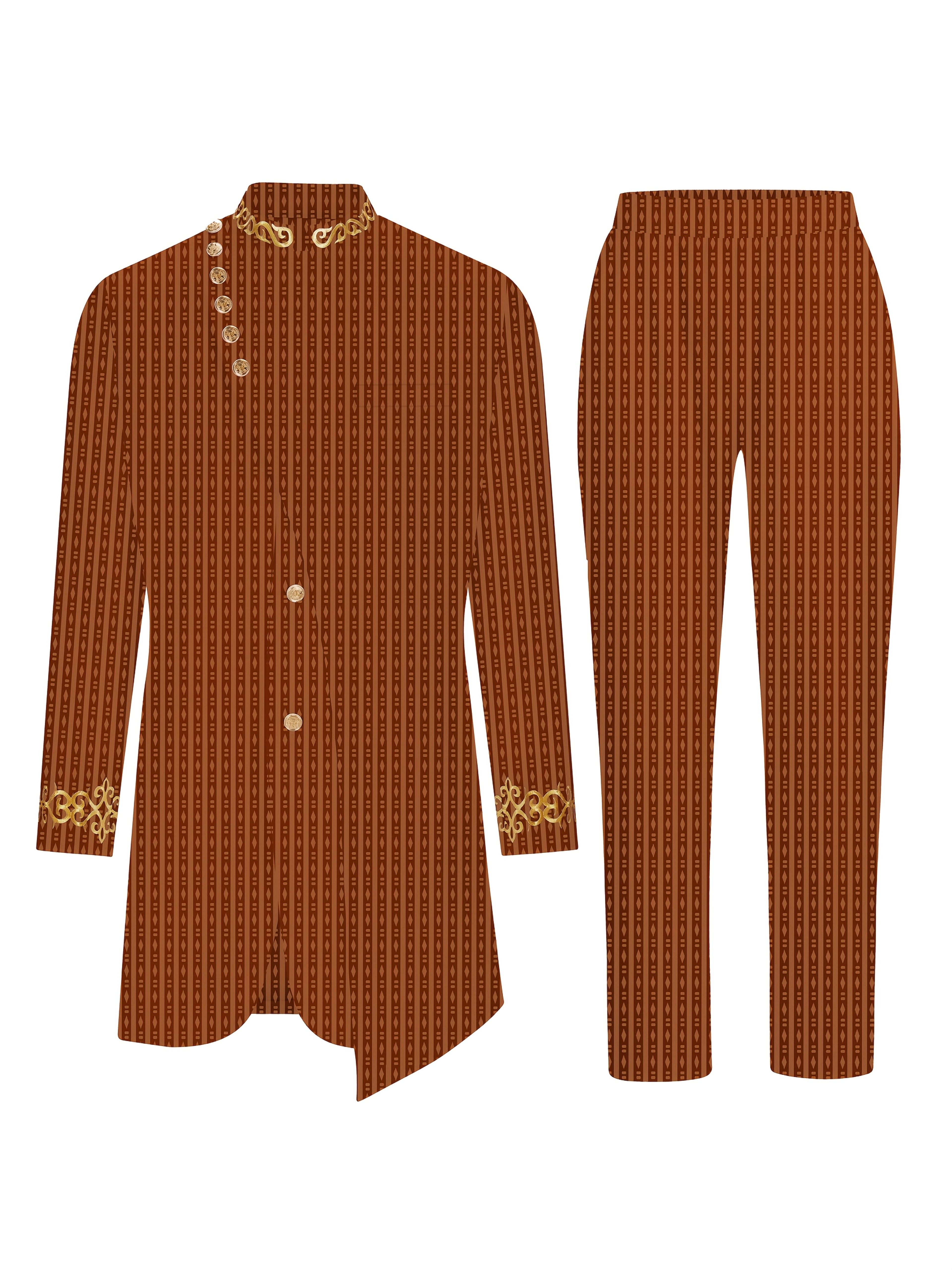SHOWLU FASHION men's plaid casual two-piece suit with loose fit woven set, featuring a plaid blazer and matching trousers.