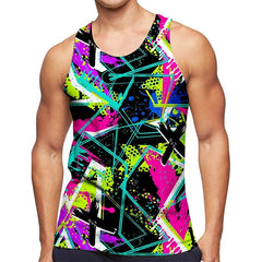 3D Fantasy Abstract Graffiti Figure Tank Top Gym Clothing Men Summer Streetwear Basketball Vest Quick Drying Sleeveless y2k Tops - SHOWLU FASHION STORE