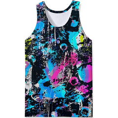 3D Fantasy Abstract Graffiti Figure Tank Top Gym Clothing Men Summer Streetwear Basketball Vest Quick Drying Sleeveless y2k Tops - SHOWLU FASHION STORE