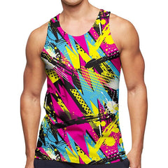 3D Fantasy Abstract Graffiti Figure Tank Top Gym Clothing Men Summer Streetwear Basketball Vest Quick Drying Sleeveless y2k Tops - SHOWLU FASHION STORE