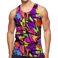 3D Fantasy Abstract Graffiti Figure Tank Top Gym Clothing Men Summer Streetwear Basketball Vest Quick Drying Sleeveless y2k Tops - SHOWLU FASHION STORE