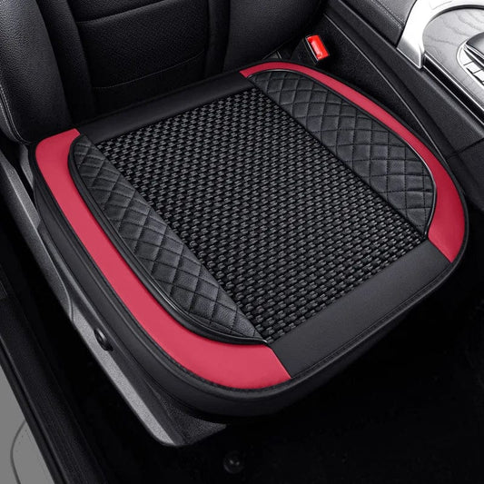 3D Ice Silk+PU Leather Car Seat Cover Universal Seat Protector Non - slip Cushion Luxury Car Seat Upholstery Mat Accessories - SHOWLU FASHION STORE