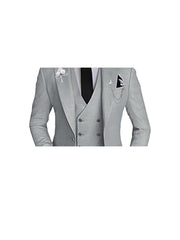 Men Suit 3pcs Slim Fit Business Jacket Vest Pants With Tie Adult Men'S 3pcs Suit Plastic Buttons Men'S Suit One Button Prom Tuxedo Concert Graduation Season Size XS-3XL SHOWLU FASHION STORE