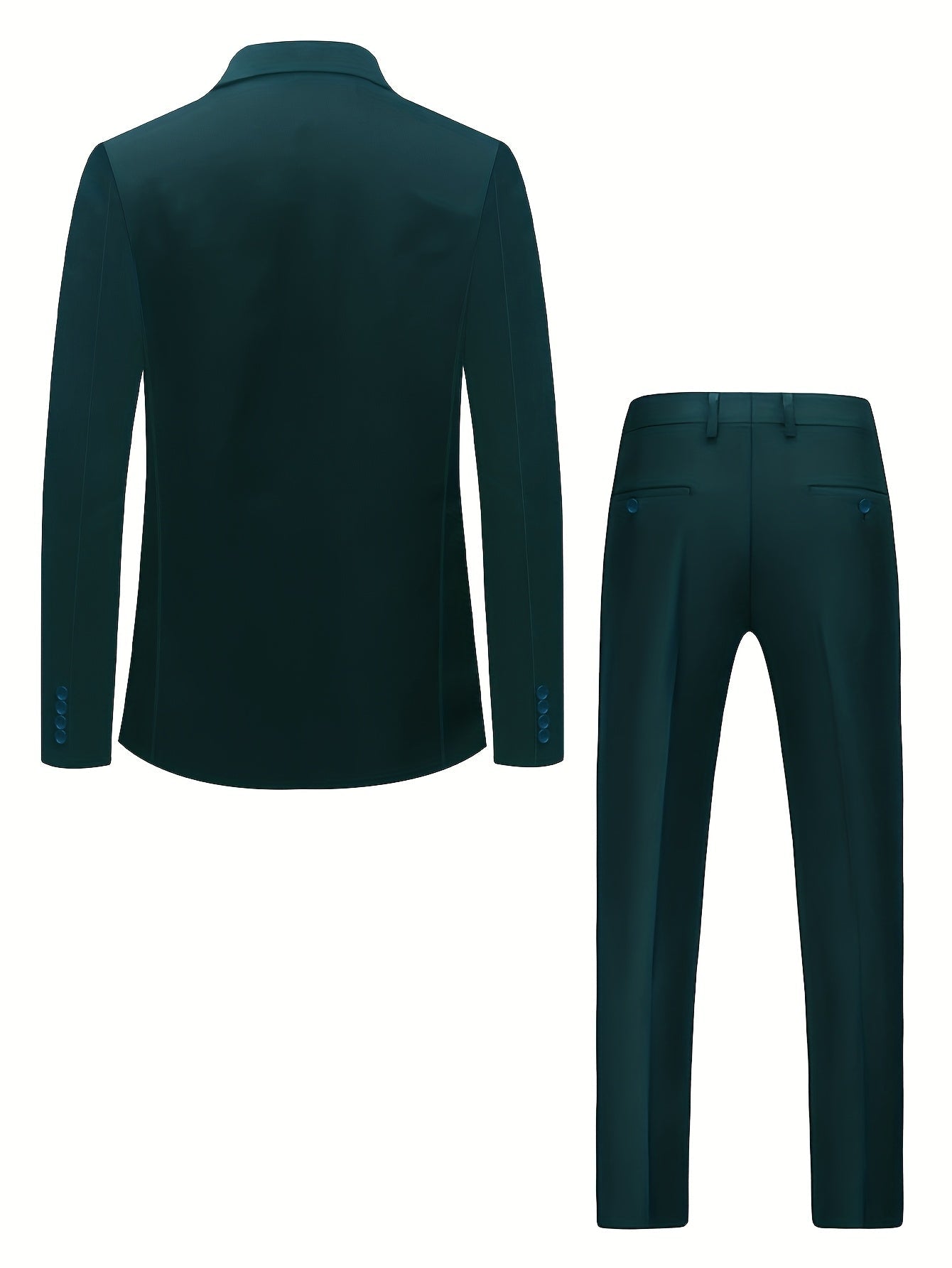 Men's classic slim fit 2-piece suit by SHOWLU FASHION STORE, featuring a one-button formal blazer and matching trousers.