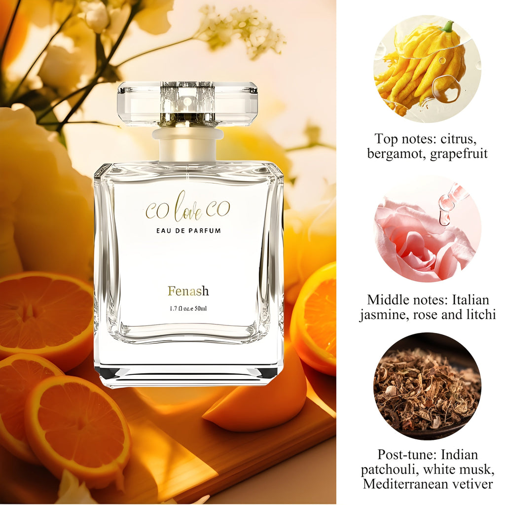 CoCoLove Hair Perfume Spray by SHOWLU FASHION STORE featuring amber and floral jasmine fragrance for women, shown in elegant packaging.