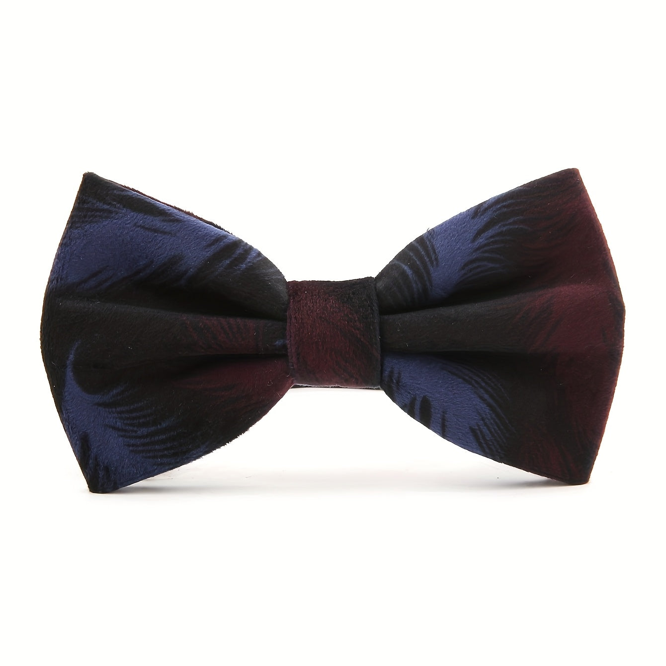 Men's navy blue velvet bow tie from SHOWLU FASHION, adjustable formal accessory for elegant occasions.