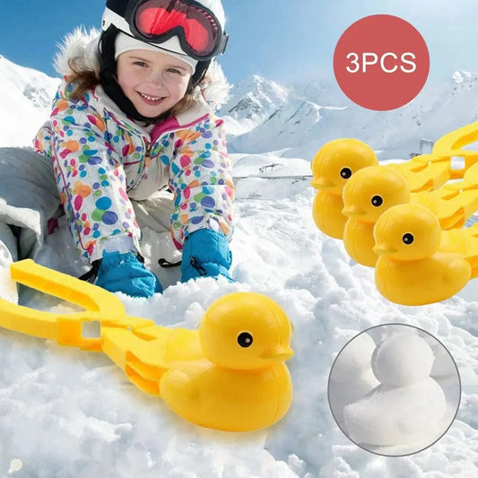 3Pcs Duck Shaped Snowball Maker Clip Children Outdoor Plastic Winter Snow Sand Making Mould Tool for Kids Fight Fun Sports Toys - SHOWLU FASHION STORE