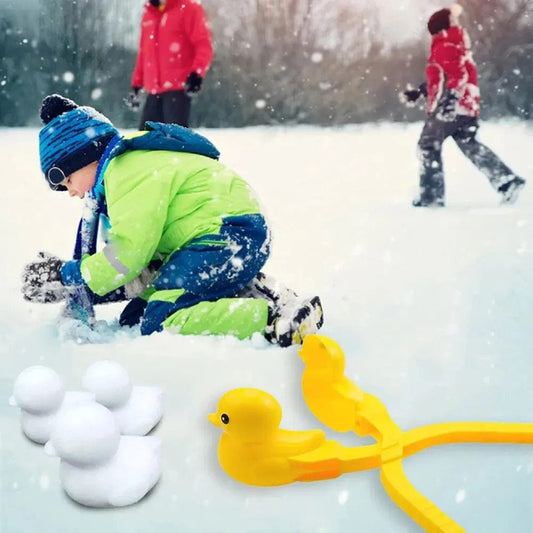 3Pcs Duck Shaped Snowball Maker Clip Children Outdoor Plastic Winter Snow Sand Making Mould Tool for Kids Fight Fun Sports Toys - SHOWLU FASHION STORE