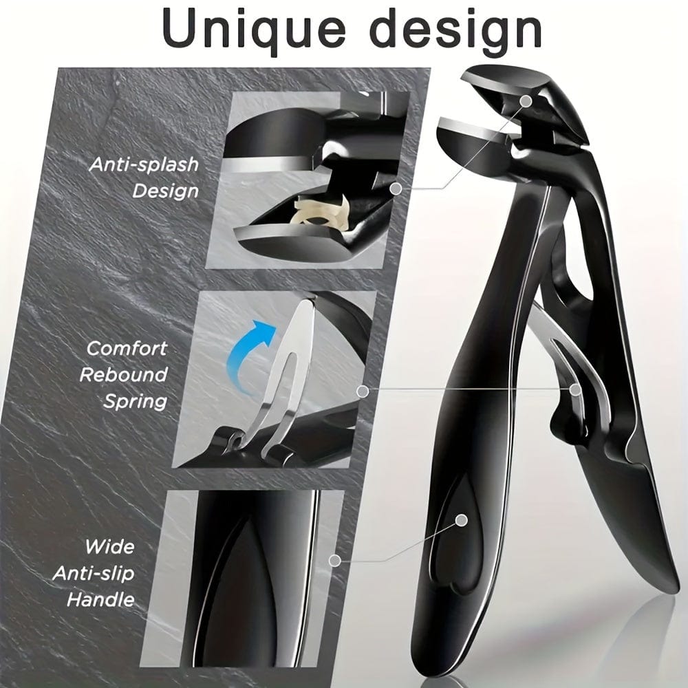 SHOWLU stainless steel nail clipper set with 3 pieces, including nail file, designed for thick nails and precise manicures.