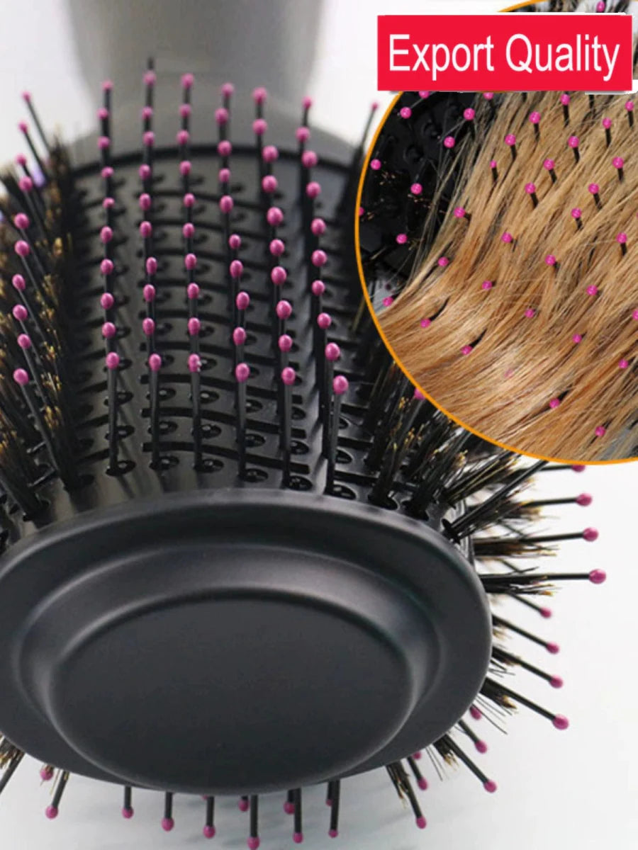 Showlu 4-in-1 hair dryer brush, styler, and curler with 1000W anion hot air for smooth, puffy hair and easy styling.