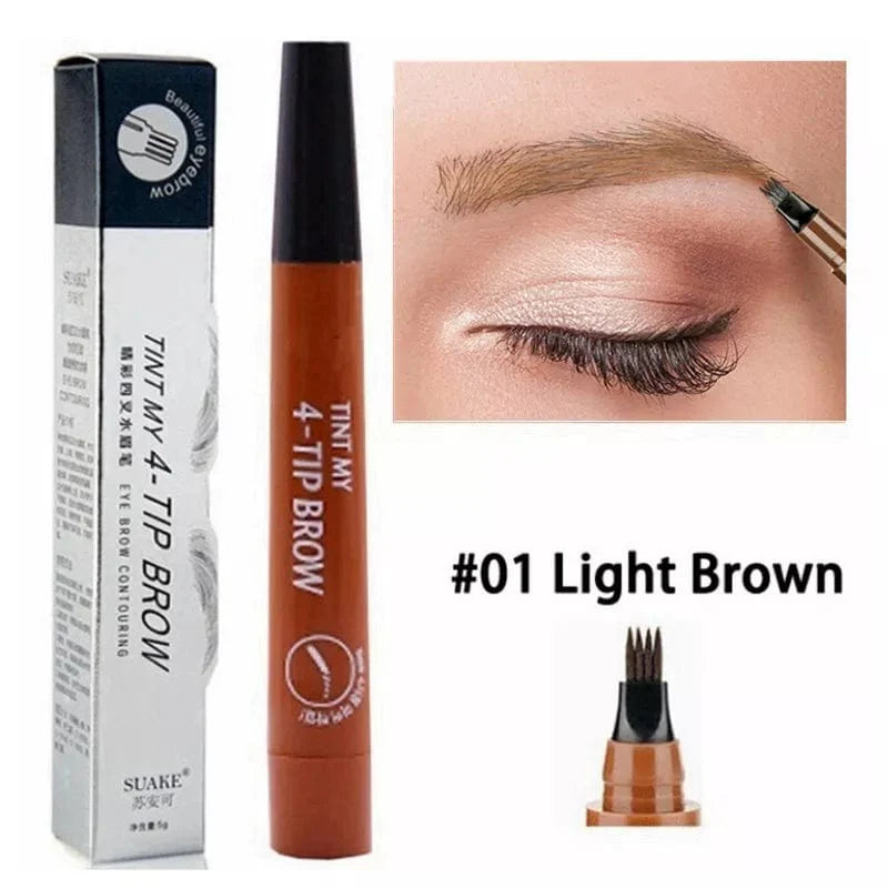 Showlu Fashion SUAKE 4-point microblade eyebrow pencil, waterproof liquid brow pen for natural, long-lasting eyebrow makeup.