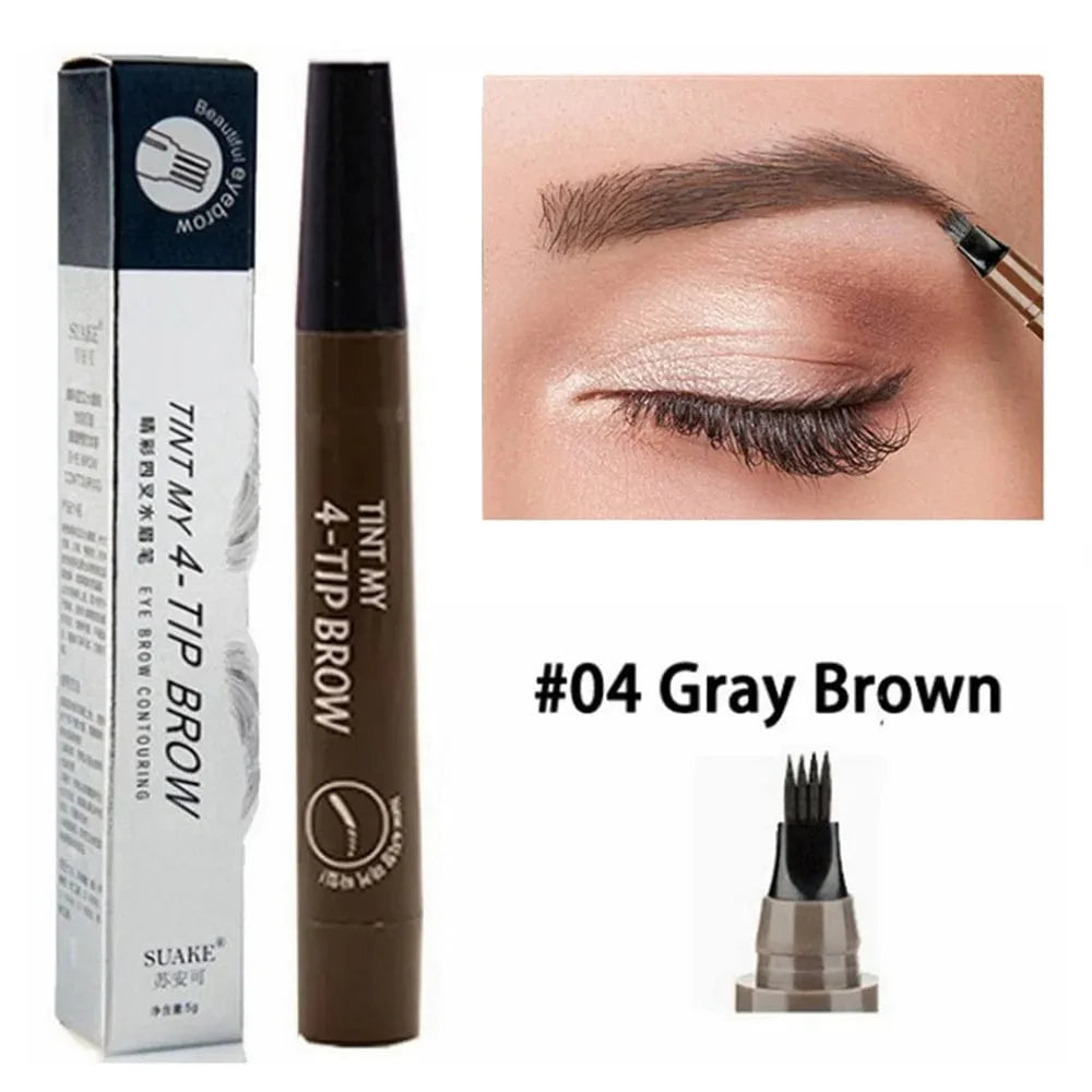 Showlu Fashion SUAKE 4-point microblade eyebrow pencil, waterproof liquid brow pen for natural, long-lasting eyebrow makeup.