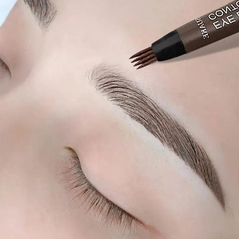 Showlu Fashion SUAKE 4-point microblade eyebrow pencil, waterproof liquid brow pen for natural, long-lasting eyebrow makeup.