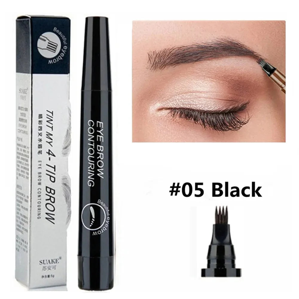 Showlu Fashion SUAKE 4-point microblade eyebrow pencil, waterproof liquid brow pen for natural, long-lasting eyebrow makeup.