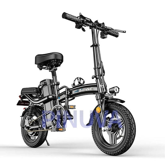 400W Ebike 48V10 - 30AH Removable Battery Electric Bike Multi - Shock Absorption City Commuter Foldable Adult 14InchElectric Bicycle - SHOWLU FASHION STORE