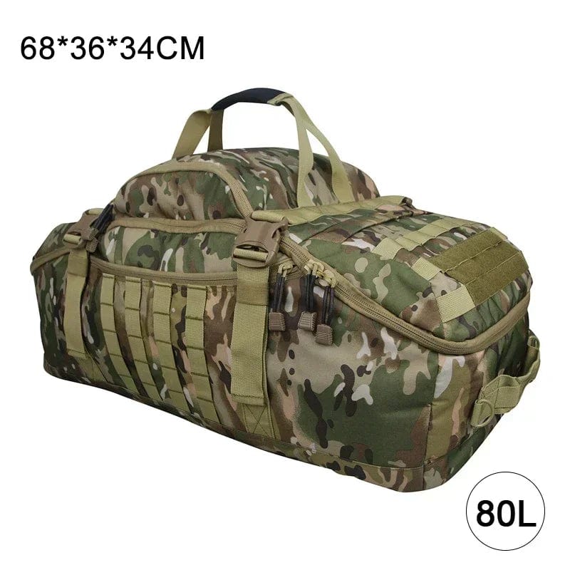 SHOWLU FASHION STORE military tactical backpack, waterproof 40L, 60L, 80L travel duffel bag with adjustable straps for men and women.