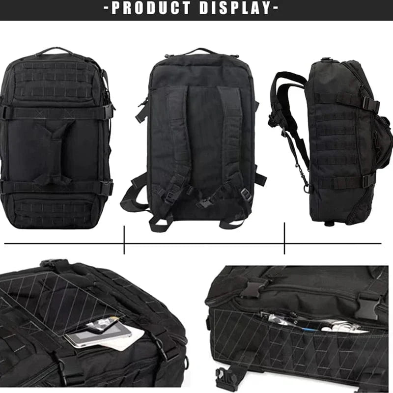 SHOWLU FASHION STORE military tactical backpack in 40L, 60L, 80L sizes with waterproof fabric and adjustable straps for travel and gym.