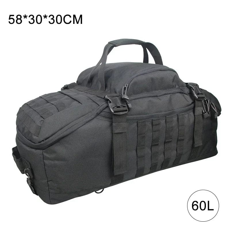 SHOWLU FASHION STORE military tactical backpack in 40L, 60L, 80L sizes with adjustable straps, waterproof travel duffel bag for men and women.