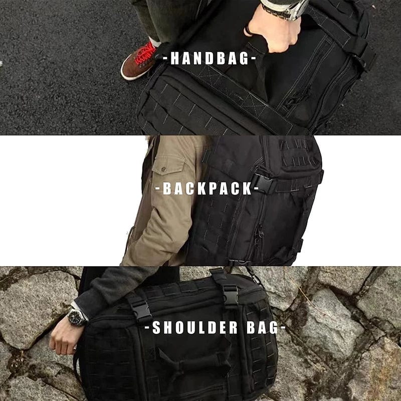 SHOWLU FASHION STORE military tactical backpack in 40L, 60L, 80L sizes, waterproof travel duffel bag with adjustable straps for men and women.