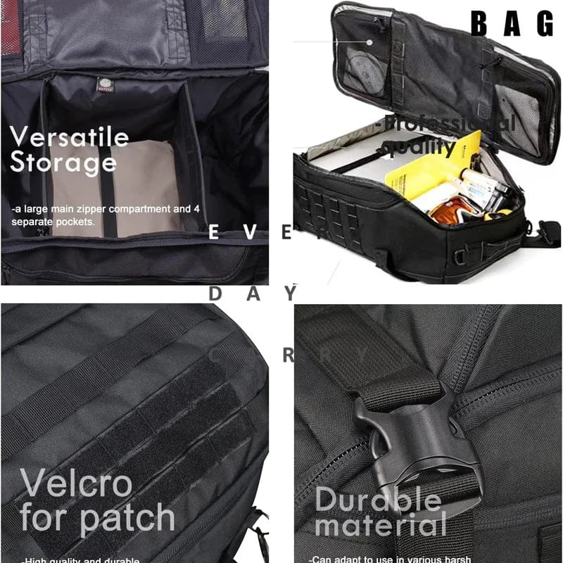 Military tactical backpack by SHOWLU FASHION STORE, waterproof 40L, 60L, or 80L travel duffel bag with adjustable straps for men and women.