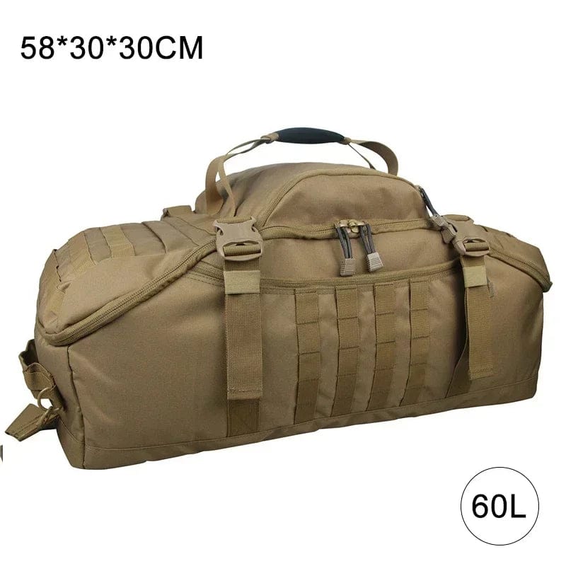 SHOWLU FASHION STORE military tactical backpack with adjustable straps, waterproof travel duffel bag in 40L, 60L, or 80L size.