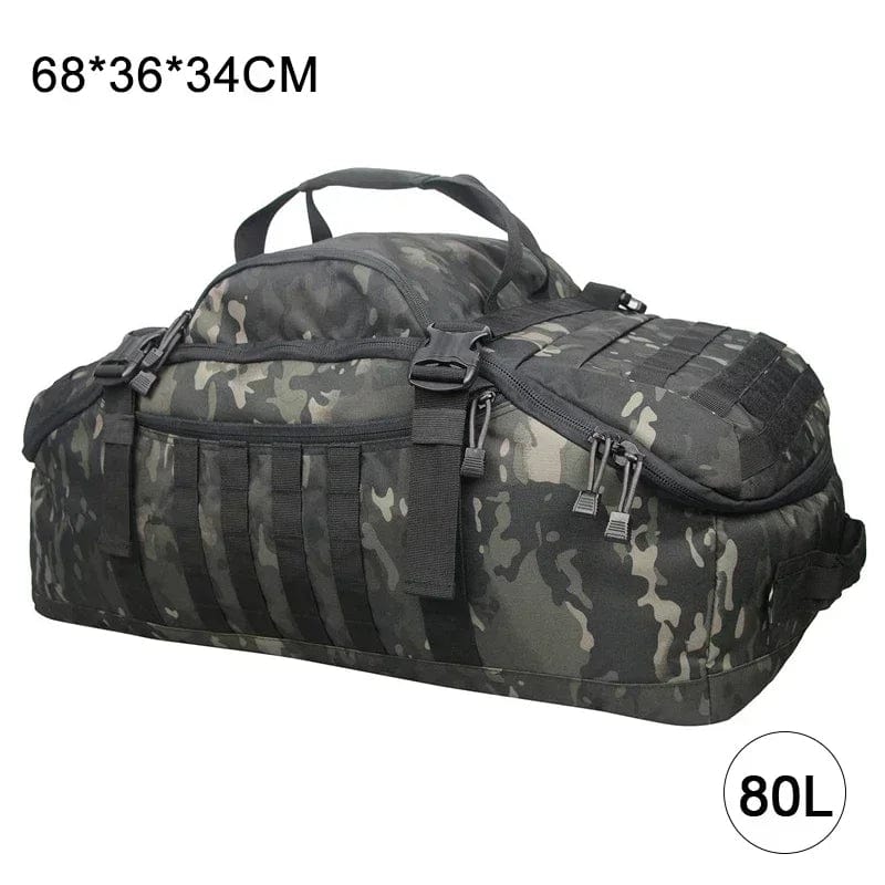 SHOWLU FASHION STORE military tactical backpack with 40L, 60L, 80L capacity, waterproof travel duffel bag with adjustable straps for men and women.