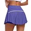 Showlu Smart General JoyGirl women's pleated tennis skirt with built-in shorts, lightweight and sporty for activewear.