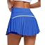 Showlu Smart General JoyGirl women's pleated tennis skirt with built-in shorts, featuring a classic pleated design and athletic fit.