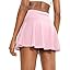 Showlu Smart General SANTINY women's pleated tennis skirt with four pockets, lightweight athletic skirt for active wear.