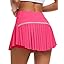 JoyGirl women's pleated tennis skirt with built-in shorts, shown with a side view and sporty design for active wear.