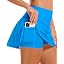 Showlu Smart General Stelle women's high-waisted tennis and golf skirt with pockets, made of lightweight, breathable fabric.