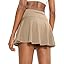 Showlu Smart General SANTINY women's pleated tennis skirt with four pockets, lightweight athletic skirt for active wear.