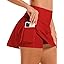 Showlu Smart General Stelle women's high-waisted tennis and golf skirt with functional pockets, made of lightweight athletic fabric.