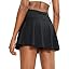 Showlu Smart General SANTINY women's pleated tennis skirt with four pockets, lightweight athletic skirt for active sports.