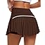Showlu Smart General JoyGirl women's pleated tennis skirt with built-in shorts, featuring a classic design and comfortable fit.