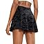 Showlu Smart General SANTINY women's pleated tennis skirt with four pockets, made for active sports and casual wear.