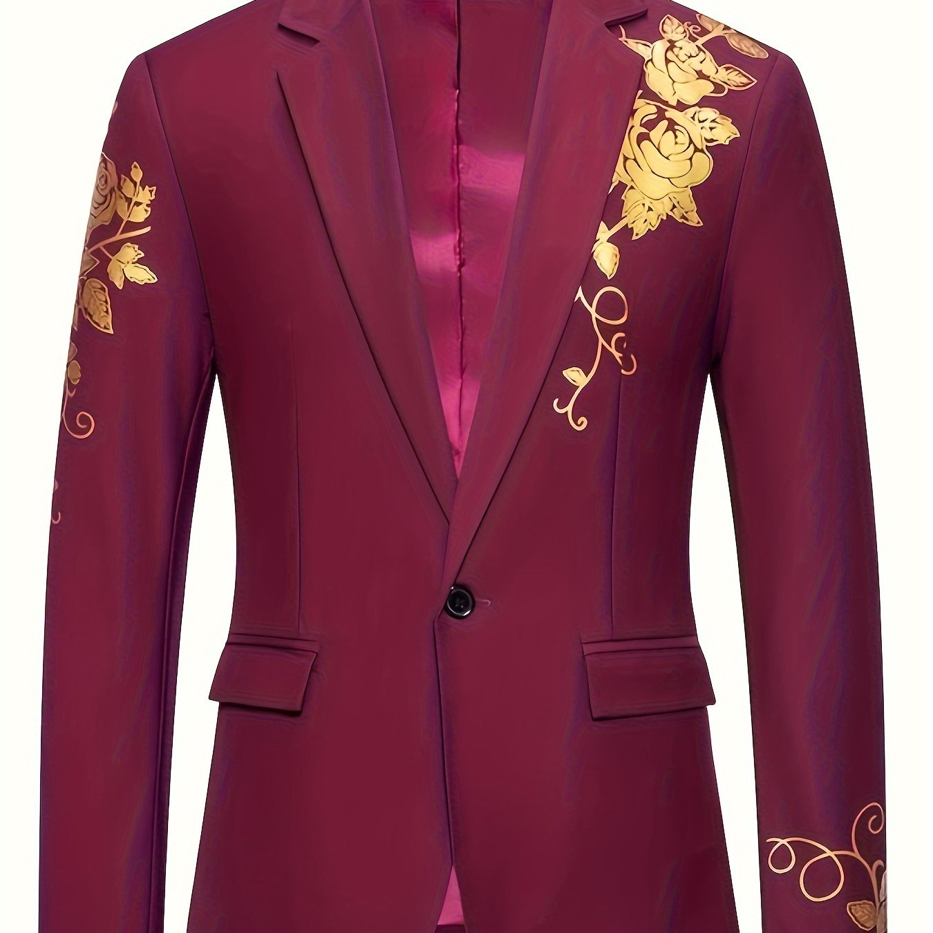 Men's gilded business suit jacket by SHOWLU FASHION with solid woven lapel, tailored fit, and sleek design for professional attire.